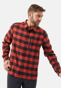 Odlo HALDEN CHECK - Hemd - Black Ketchup