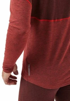 Odlo LANGÄRMELIGER REVELSTOKE PERFORMANCE WARM BASE LAYER - Langarmshirt - Ketchup Melange Red Maple -Odlo 221e30d498764d778b63e47299726359
