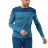 Odlo LANGÄRMELIGER REVELSTOKE PERFORMANCE WARM BASE LAYER - Langarmshirt - Blue Wing Teal Melange Indigo Bunting