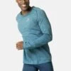 Odlo CREW NECK L/S ESSENTIAL SEAMLESS - Langarmshirt - Saxony Blue Melange