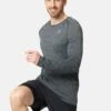 Odlo CREW NECK L/S ESSENTIAL SEAMLESS - Langarmshirt - Grey Melange
