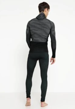 Odlo SUW TOP WITH FACEMASK - Unterhemd/-shirt - Black/concrete Grey/silver -Odlo 38dc7eb9ed1b45619abe9870c187b41c