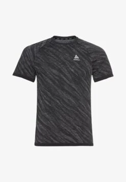 Odlo CREW NECK S/S - T-Shirt Print - Black Space Dye