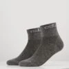 Odlo SOCKS QUARTER ACTIVE 2 PACK - Sportsocken - Grey Melange