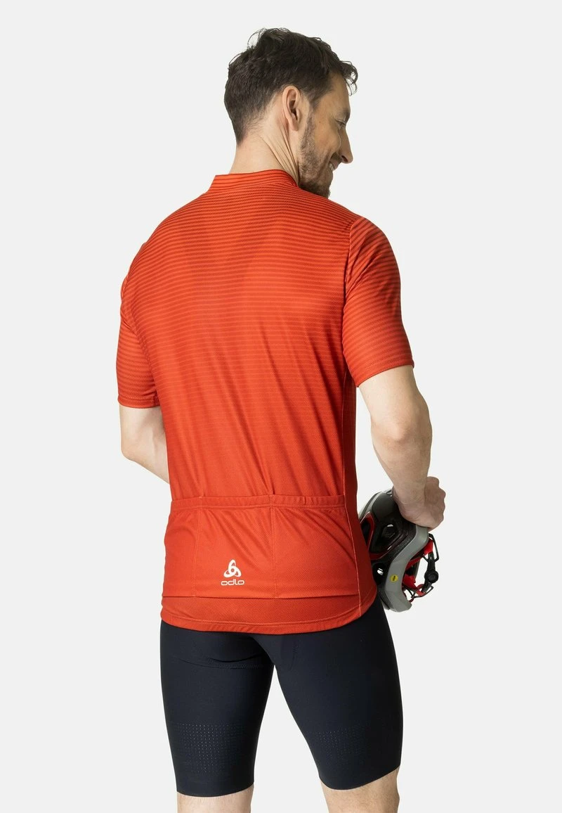 Odlo FULL ZIP ESSENTIAL PRINT - Cycling-Trikot - Firelight Ketchup 2 Odlo FULL ZIP ESSENTIAL PRINT - Cycling-Trikot - Firelight Ketchup – Bild 2