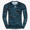 Odlo CREW NECK ZEROWEIGHT CERAMIWARM - T-Shirt Print - Deep Dive