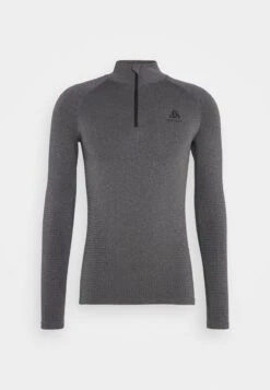 PERFORMANCE WARM ECO TURTLE NECK HALF ZIP - Unterhemd/-shirt - Odlo Graphite Grey Lounge Lizard -Odlo 55529c7be3c04b3da43194cd289a3174