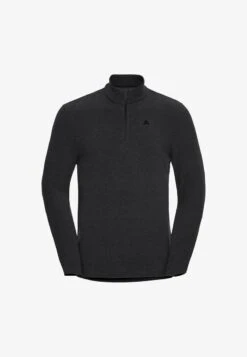 Odlo HIGHWAY-SHOP ROY MID LAYER MIT 1/2 REISSVERSCHLUSS - Fleecepullover - Dunkelgrau