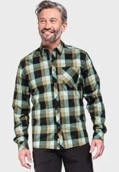 HALDEN CHECK - Hemd - Black Odlo Graphite Grey -Odlo 6c1deb4157924f04acfabcf278a3965b