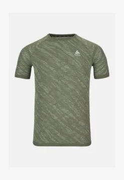 Odlo CREW NECK S/S ZEROWEIGHT CERAMICOOL - T-Shirt Print - Deep Depths Space Dye -Odlo 6ca9a59260674312b4355500f70572d1