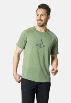 Odlo CREW NECK ASCENT PW 130 TREES - T-Shirt Print - Loden Frost Melange -Odlo 712469347ac74e88a6e17eb024eaba14 1