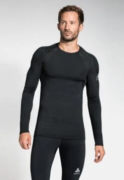 PERFORMANCE WARM ECO TURTLE NECK HALF ZIP - Unterhemd/-shirt - Odlo Graphite Grey Lounge Lizard -Odlo 77d37776708d4957938ae7f7bf558f6a