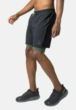 Odlo 2-IN-1 ACTIVE 365 7 INCH - Kurze Sporthose - Black Loden Frost -Odlo 96e71fe32a224e9f8e673f723d87b5c0
