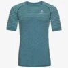 Odlo CREW NECK ESSENTIAL SEAMLESS - Sport T-shirt - Blue Wing Teal Melange