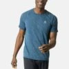 Odlo CREW NECK S/S ZEROWEIGHT CERAMICOOL - T-Shirt Print - Blue Wing Teal Space Dye
