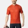 Odlo FULL ZIP ESSENTIAL PRINT - Cycling-Trikot - Firelight Ketchup
