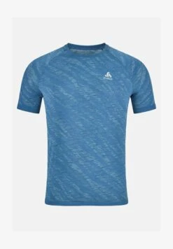 Odlo CREW NECK S/S ZEROWEIGHT CERAMICOOL - T-Shirt Print - Blue Wing Teal Space Dye -Odlo be593042024944be82d788f1e2b989f1 1