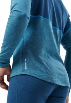 Odlo LANGÄRMELIGER REVELSTOKE PERFORMANCE WARM BASE LAYER - Langarmshirt - Blue Wing Teal Melange Indigo Bunting -Odlo c77927dcd07e4f98a651f0bc2e803e58