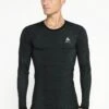 Odlo SUW CREW NECK FUTURESKIN - Unterhemd/-shirt - Stormy Weather/black