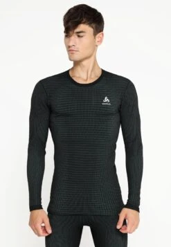 Odlo SUW CREW NECK FUTURESKIN - Unterhemd/-shirt - Stormy Weather/black