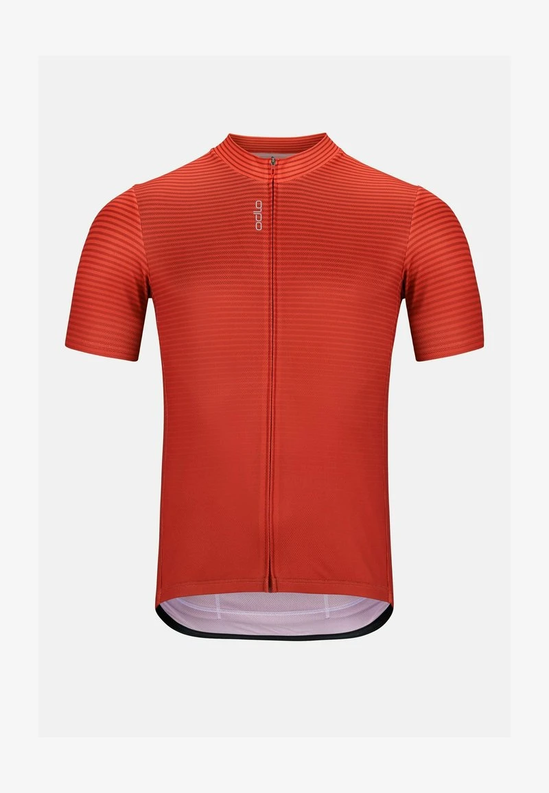 Odlo FULL ZIP ESSENTIAL PRINT - Cycling-Trikot - Firelight Ketchup 3 Odlo FULL ZIP ESSENTIAL PRINT - Cycling-Trikot - Firelight Ketchup – Bild 3