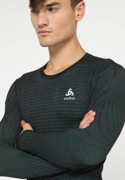 Odlo SUW CREW NECK FUTURESKIN - Unterhemd/-shirt - Stormy Weather/black -Odlo eb926e9d4d184bf4b7073739127785b2
