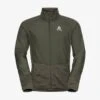 Odlo RUN EASY WARM HYBRID - Trainingsjacke - Oliv