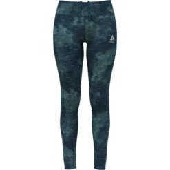 OdloDamen Zeroweight Print Reflective Tights